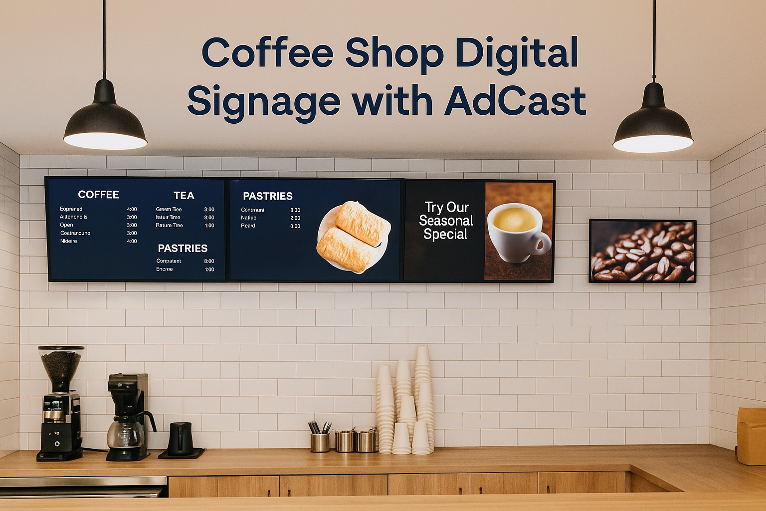 Digital Signage for Coffee Shops & Cafés